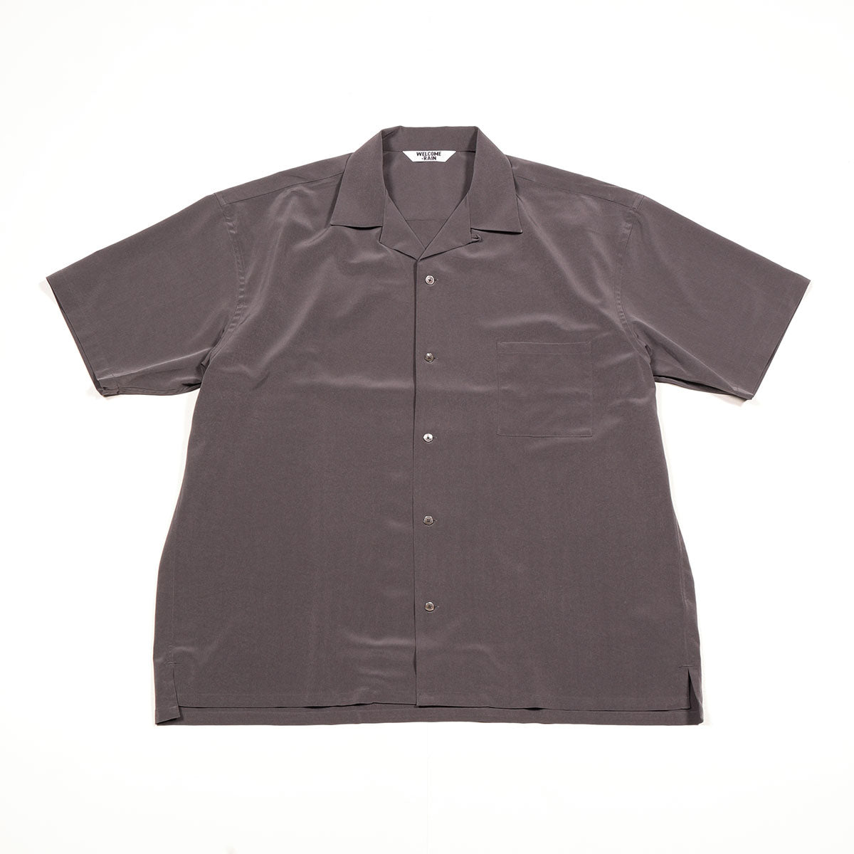 Open Collar Shirt short [WR4-SH002] D.Grey