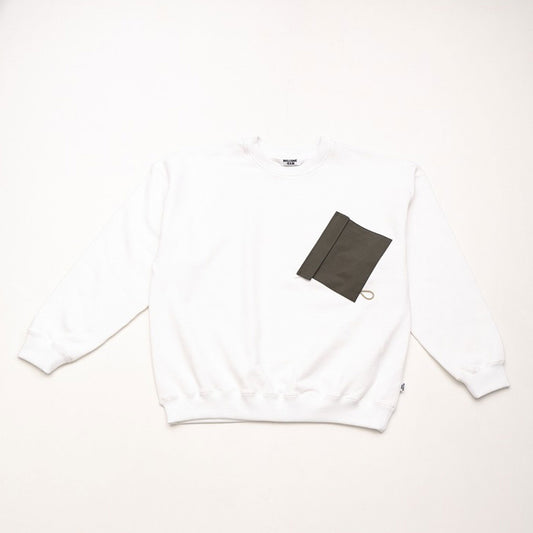 Sweatshirt with Pocket [WR4-CS004] White