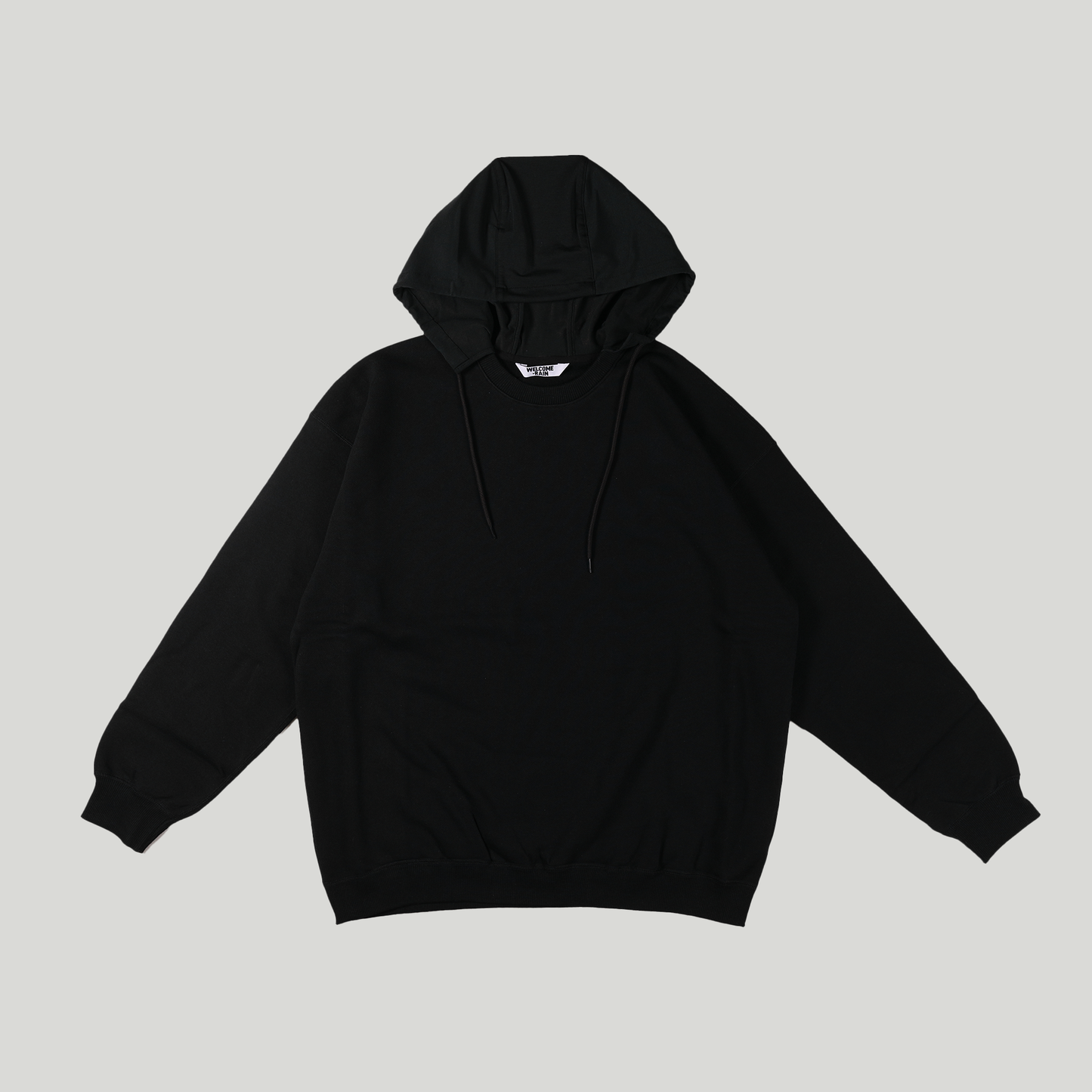 CREW NECK HOODIE [WR1-SW002B] Black ×Black
