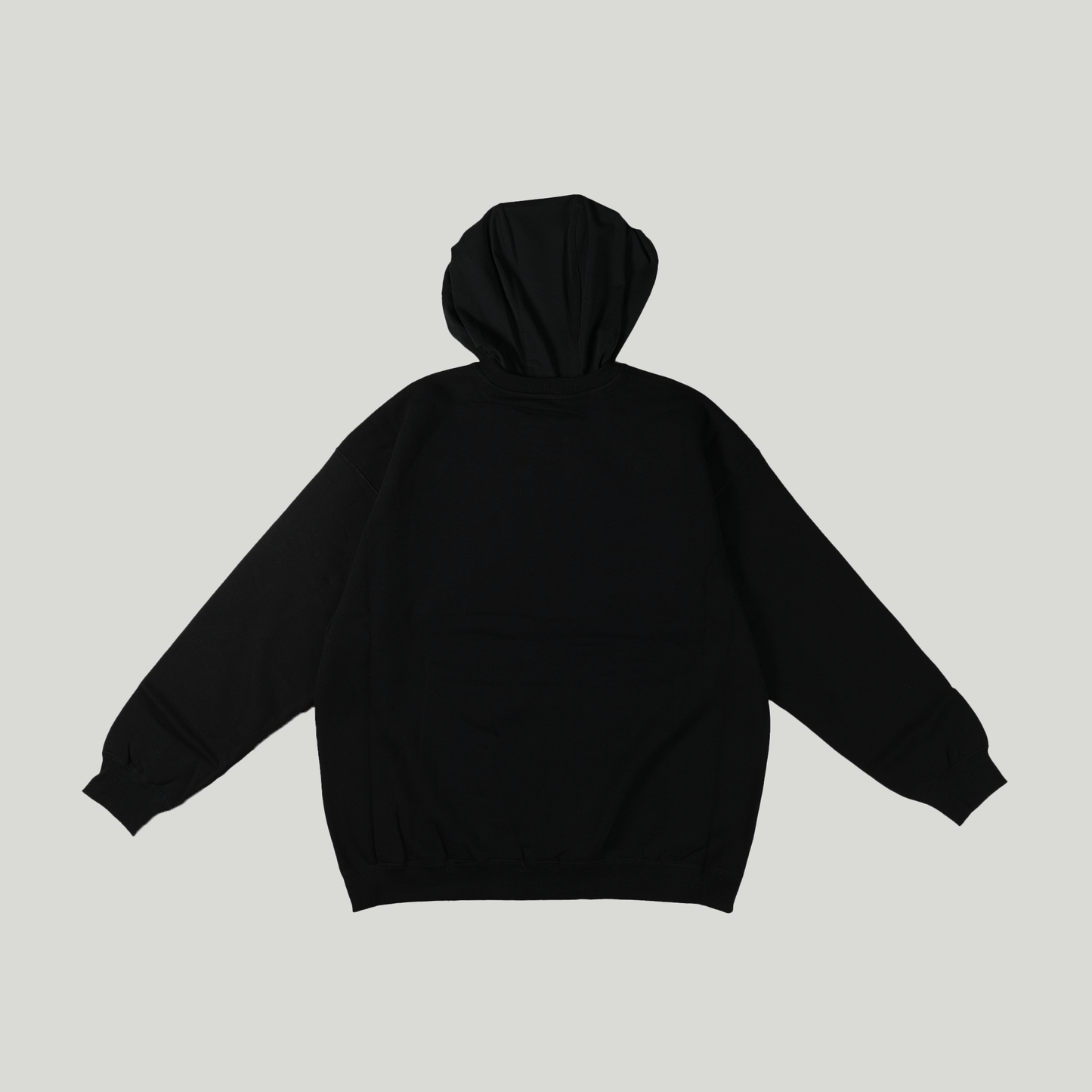 CREW NECK HOODIE [WR1-SW002B] Black ×Black