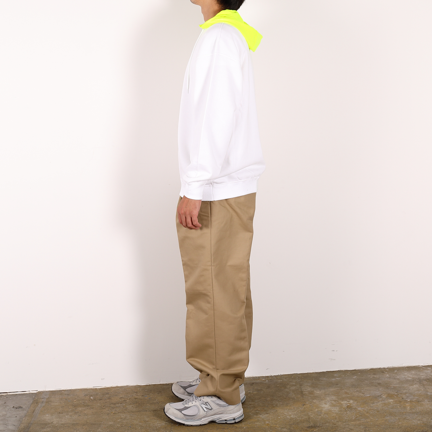 CREW NECK HOODIE [WR1-SW002B] White ×N,Yellow