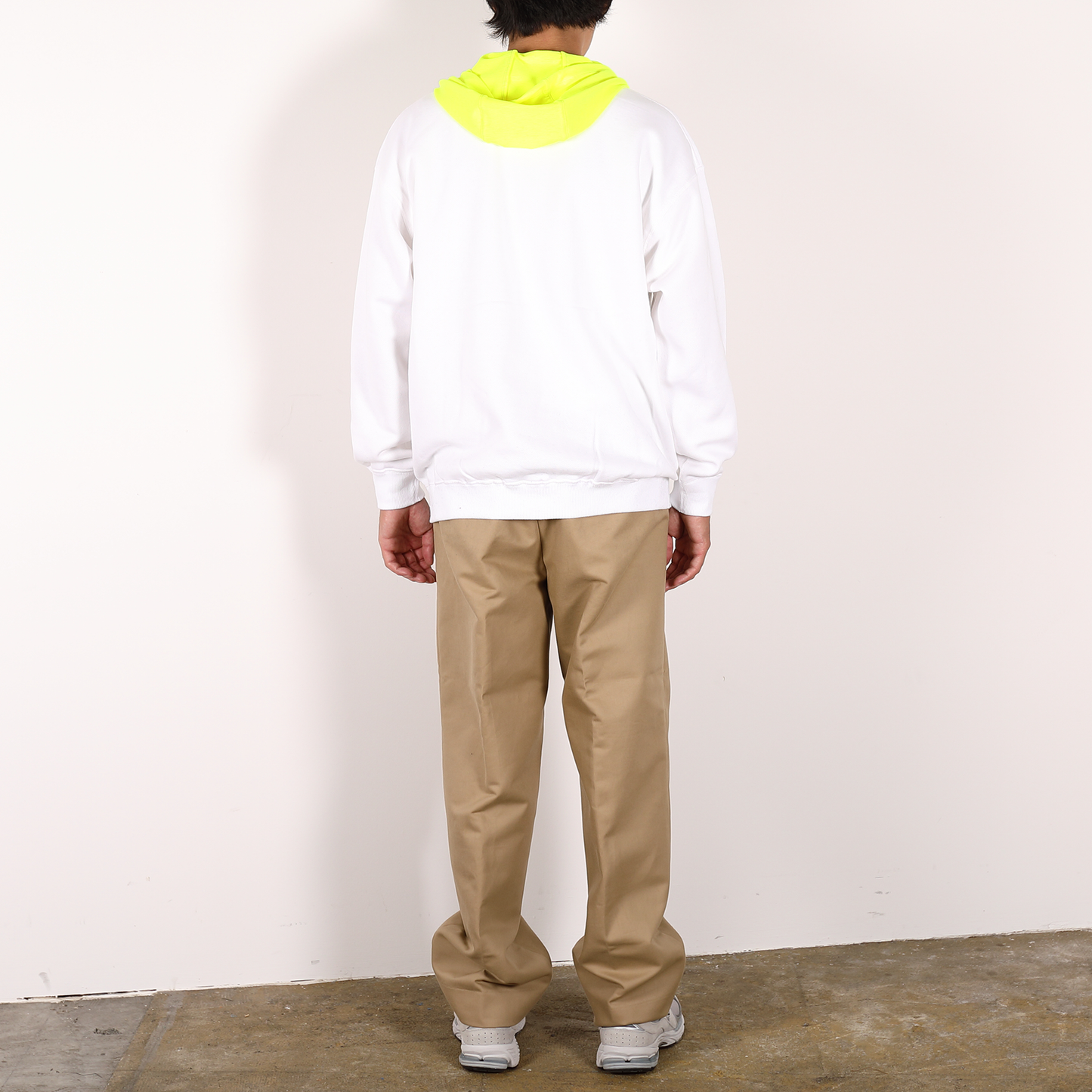 CREW NECK HOODIE [WR1-SW002B] White ×N,Yellow