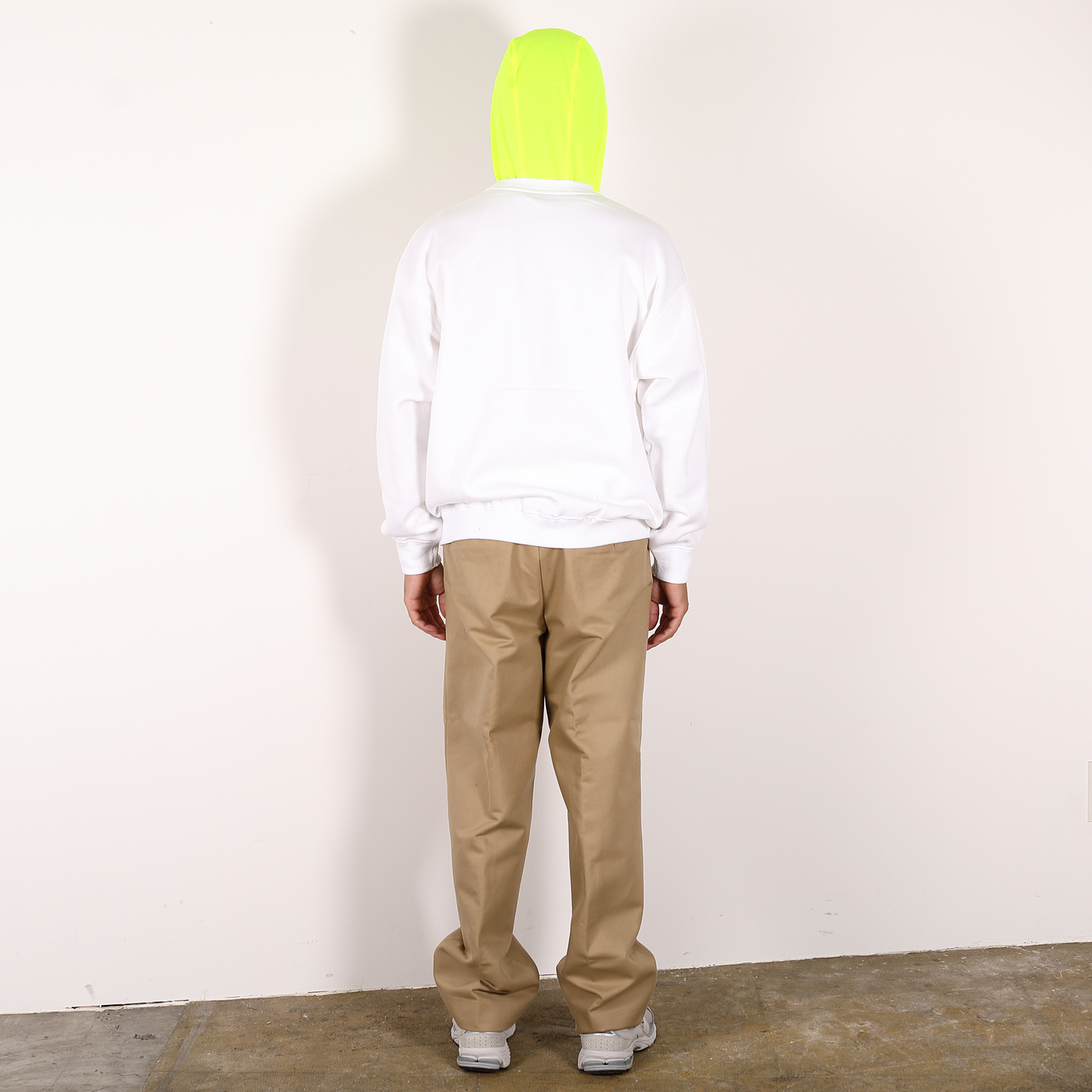 CREW NECK HOODIE [WR1-SW002B] White ×N,Yellow