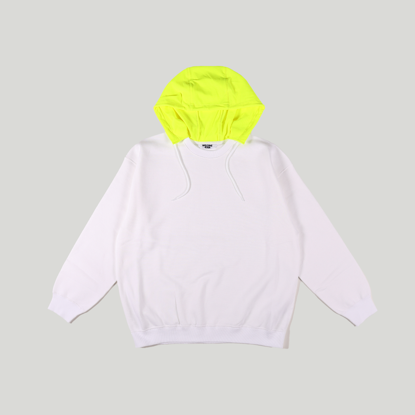 CREW NECK HOODIE [WR1-SW002B] White ×N,Yellow