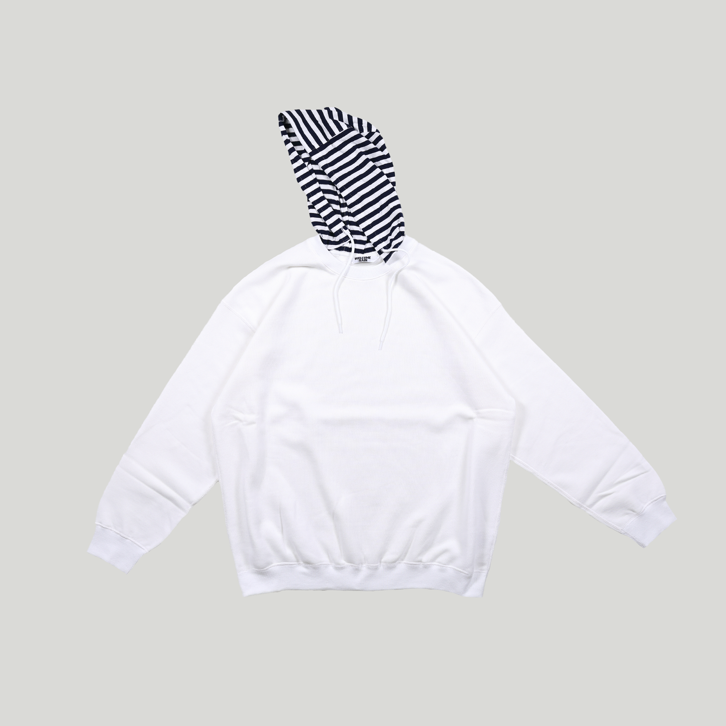 CREW NECK HOODIE [WR1-SW002C] White ×Navy