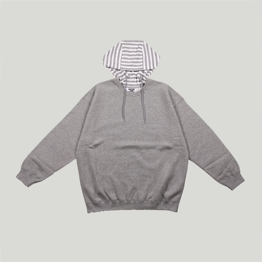 CREW NECK HOODIE [WR1-SW002C] Grey × Grey