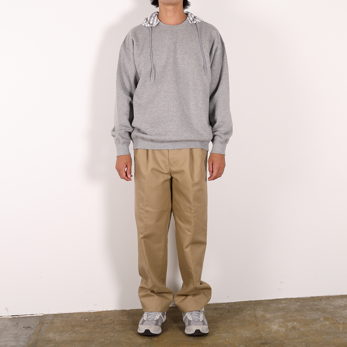 CREW NECK HOODIE [WR1-SW002C] Grey × Grey