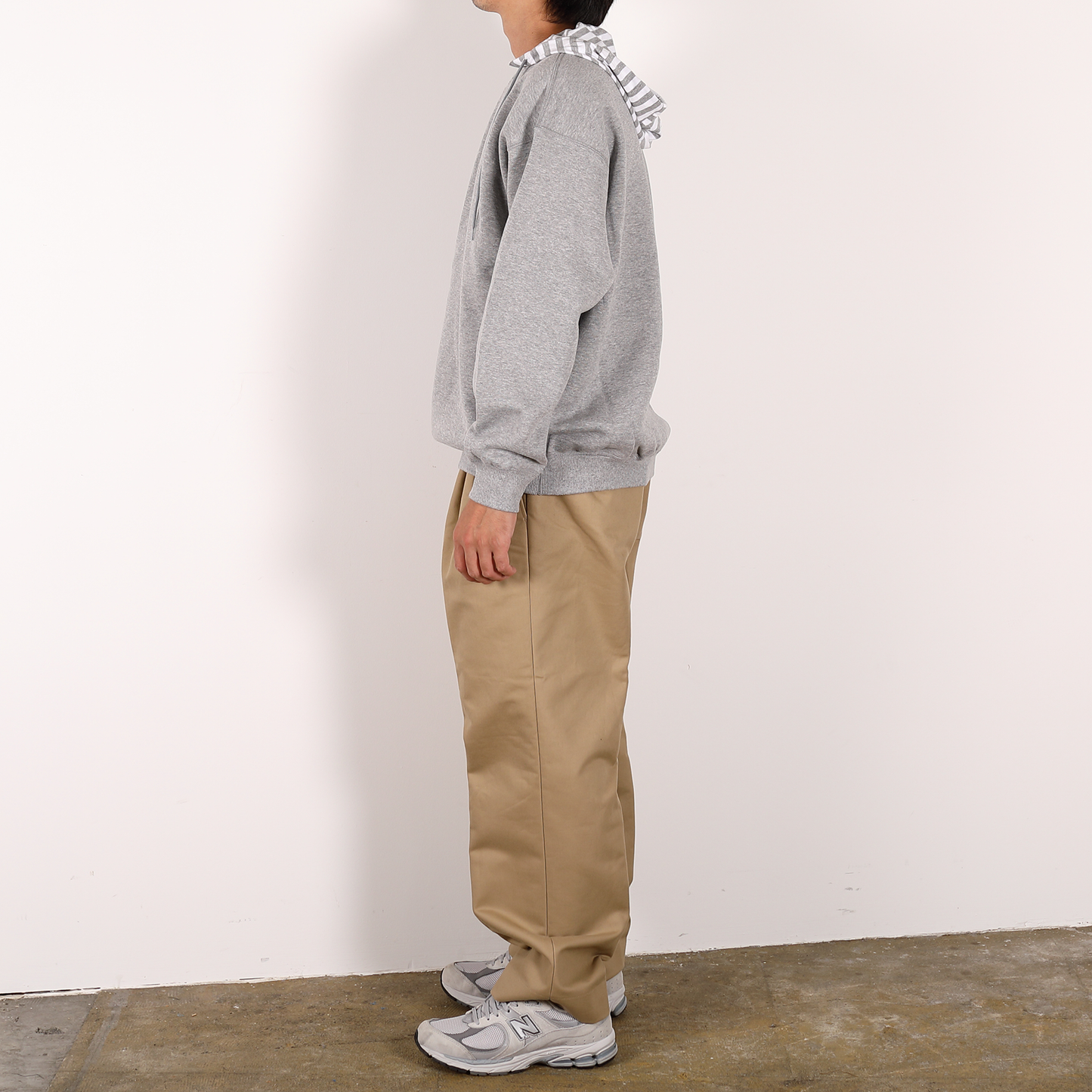 CREW NECK HOODIE [WR1-SW002C] Grey × Grey