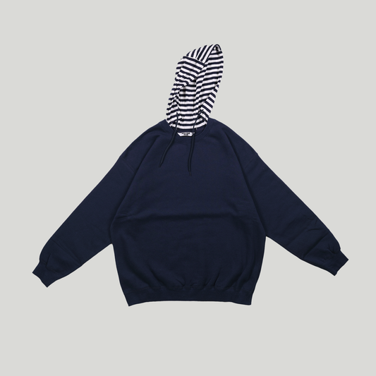 CREW NECK HOODIE [WR1-SW002C] Navy × Navy