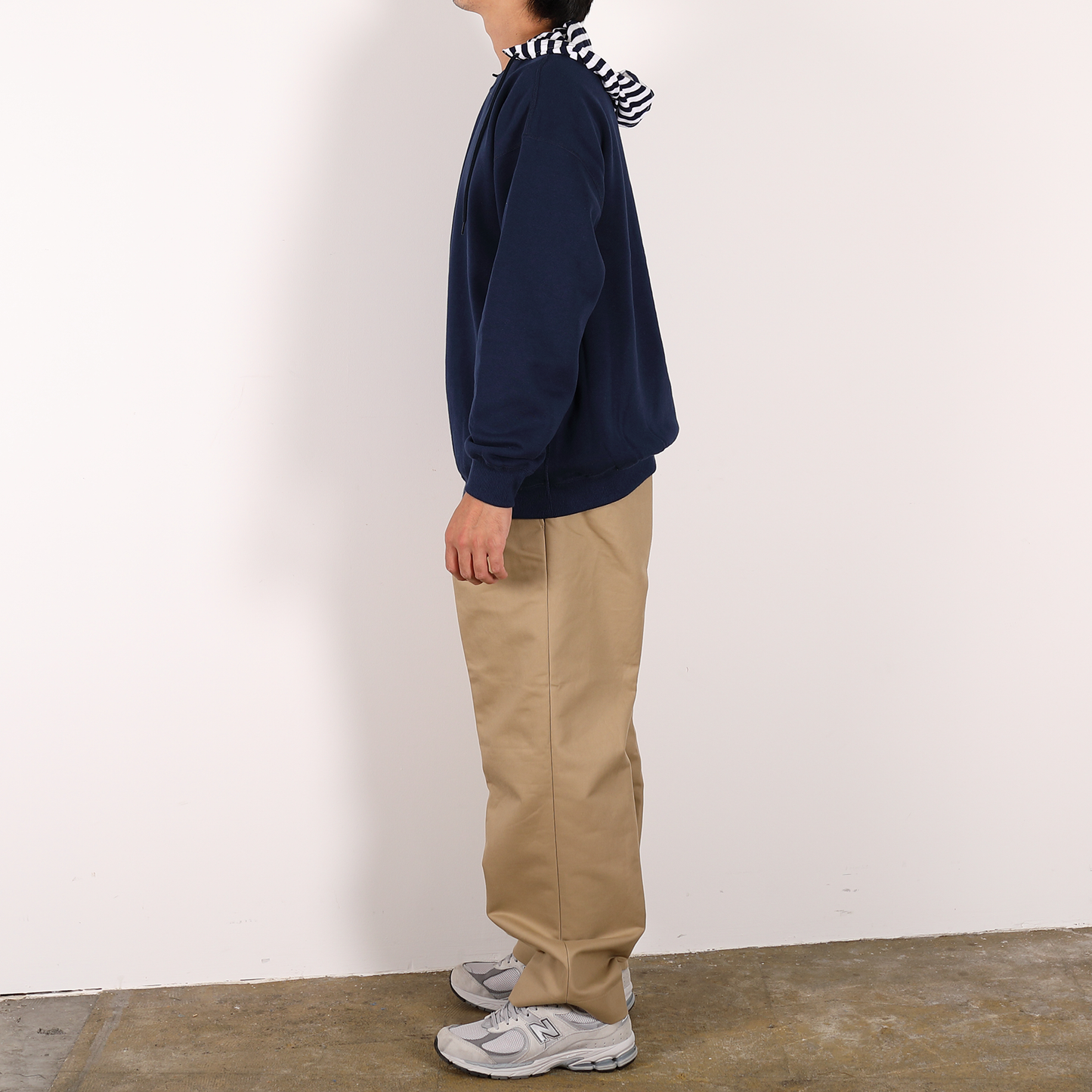 CREW NECK HOODIE [WR1-SW002C] Navy × Navy
