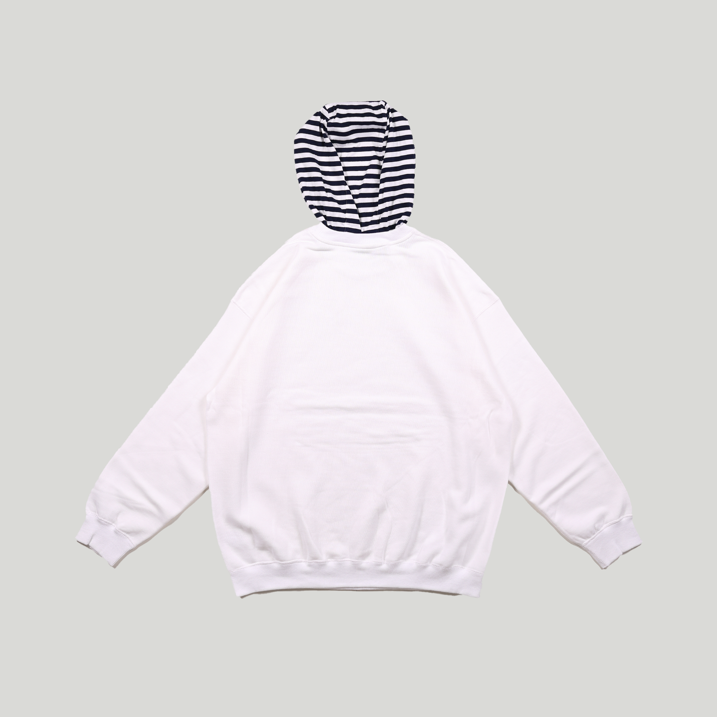 CREW NECK HOODIE [WR1-SW002C] White ×Navy